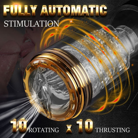10 Thrusting Rotating 10 Sucking Automatic Male Oral Sex Masturbator