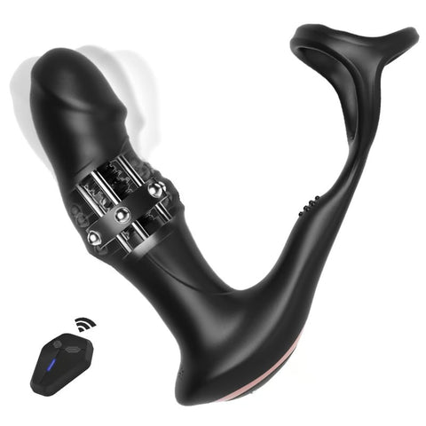 9 Frequency Vibration Peristaltic Prostate 2 Generation Remote Anal Plug