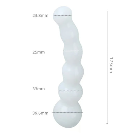 Imitation White Jade Ice Fire Rod Anal Plug 3PCS