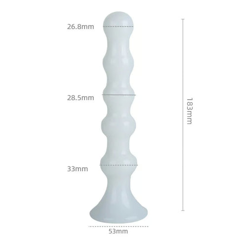 Imitation White Jade Ice Fire Rod Anal Plug 3PCS